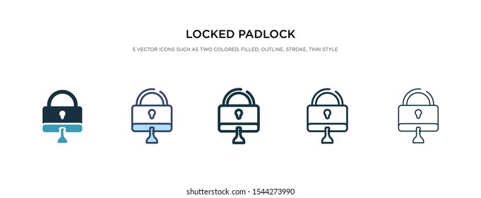 locked padlock icon in different style vector illustration. two colored and black locked padlock vector icons designed in filled, outline, line and stroke style can be used for web, mobile, ui