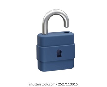 Locked padlock icon. Lock icon illustration 3d render