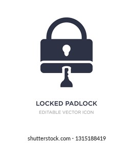locked padlock icon on white background. Simple element illustration from Security concept. locked padlock icon symbol design.