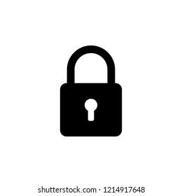 locked padlock icon. One of simple collection icons for websites, web design, mobile app