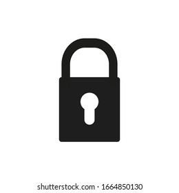 locked padlock icon. One of simple collection icons for websites, web design, mobile app