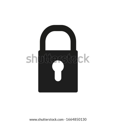 locked padlock icon. One of simple collection icons for websites, web design, mobile app