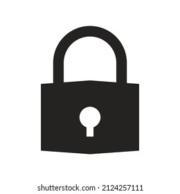 locked padlock illustration, password, glyph icon design, solid.