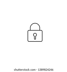 Locked Padlock Line Icon 1