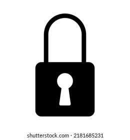 Locked padlock vector icon on white background