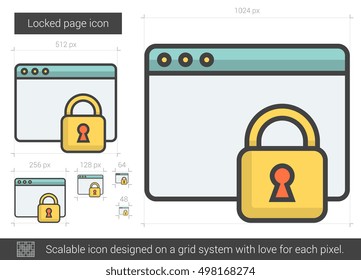 Seitliche Vektorgrafik-Symbol einzeln auf weißem Hintergrund. Seitenliniensymbol für Infografik, Website oder App gesperrt. Skalierbares Symbol, das auf einem Gittersystem entworfen wurde.