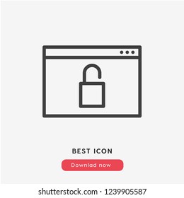 Locked pc icon vector