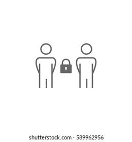 Locked People icon vector flat