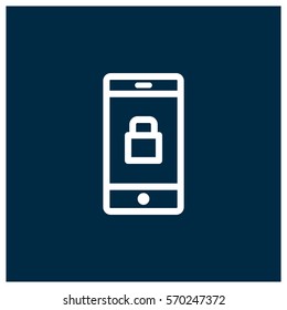 Locked phone vector icon