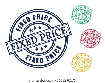Preço Bloqueado Grunge Stamp Bundle, Coleção de Rótulos Vetoriais de Taxa Fixa
