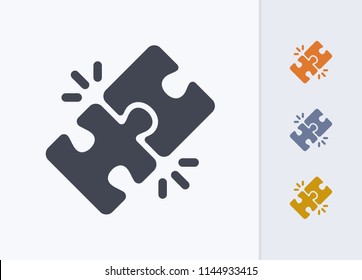 Locked Puzzle Pieces - Pastel Cutwork Icons. A professional, pixel-aligned icon.