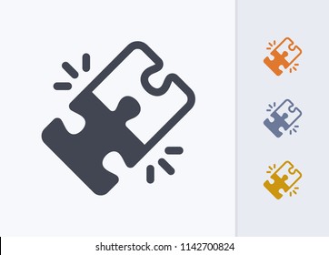 Locked Puzzle Pieces - Pastel Stencyl Icons. A professional, pixel-aligned icon.