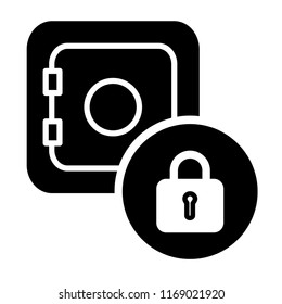 Locked Safe Box. High Security Icon. No Access Symbol for Design Elements, Websites, Presentation and Application - Vector. 