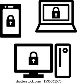 Locked screens of a smartphone and personal computers