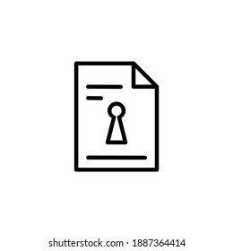 Icono de archivo seguro bloqueado Esquema de imágenes prediseñadas