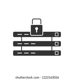 Locked server icon. Element of internet security icon for mobile concept and web apps. Detailed Locked server icon can be used for web and mobile