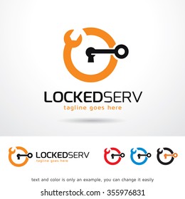 Locked Service Logo Template Design Vector