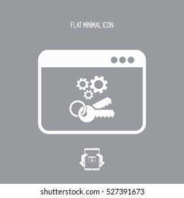 Locked settings flat icon