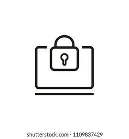 Locked smartphone line icon. Application, privacy, password. Safety concept. Vector illustration can be used for topics like security, protection, storage