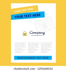 Locked  Title Page Design for Company profile ,annual report, presentations, leaflet, Brochure Vector Background