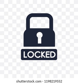 Locked transparent icon. Locked symbol design from Internet security collection. Simple element vector illustration on transparent background.