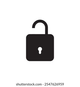Icono de bloqueo bloqueado y desbloqueado. Ilustración vectorial.