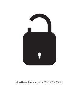 Icono de bloqueo bloqueado y desbloqueado. Ilustración vectorial.