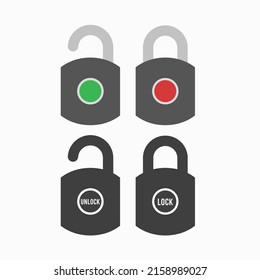 icono de vector de candado bloqueado y desbloqueado adecuado para su diseño o icono en teclado