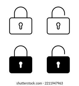 Conjunto de iconos de seguridad bloqueados