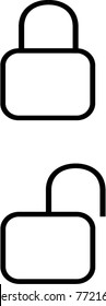 Locked unlocked Vector icon lock