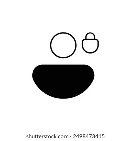Icono de usuario bloqueado, Símbolo de Perfil seguro, Signo de protección de privacidad, Insignia de seguridad de Cuenta, Imagen de restricción de usuario, Gráfico de protección de datos personales, Avatar protegido de Contraseña, Logotipo de privacidad del usuario