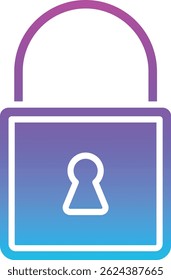 Icono de Vector bloqueado. Se puede utilizar para aplicaciones de impresión, móviles y de Web.