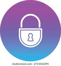 Icono de Vector bloqueado. Se puede utilizar para aplicaciones de impresión, móviles y de Web.