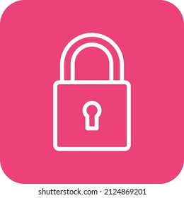 Locked Vector Icon Design Illustration