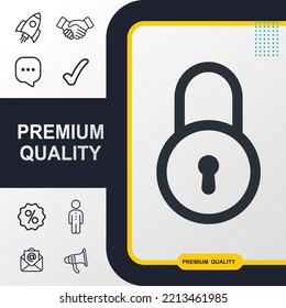 Locked vector icon graphic elements