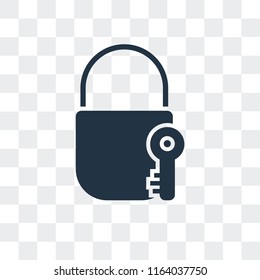Locked vector icon isolated on transparent background, Locked logo concept