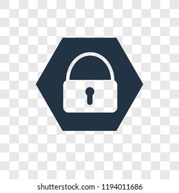 Locked vector icon isolated on transparent background, Locked transparency logo concept