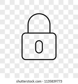 Locked vector icon on transparent background, Locked icon