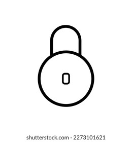 Icono de vector bloqueado, estilo de esquema, aislado en fondo blanco.
