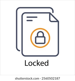 Locked Vector icon stock illustration