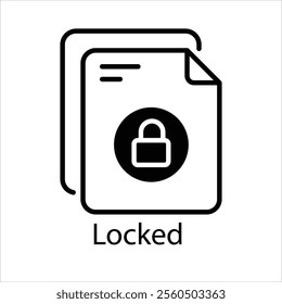 Locked Vector icon stock illustration