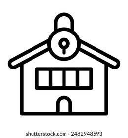 Locked Vector Line Icon Design