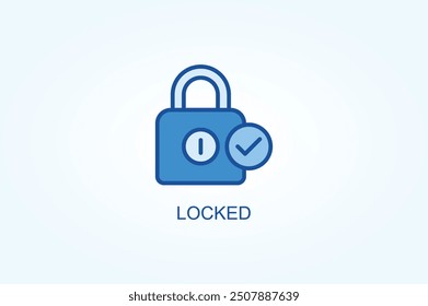 Locked Vector Or Logo Sign Symbol Illustration