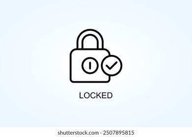 Locked Vector Or Logo Sign Symbol Illustration
