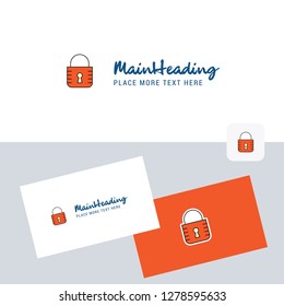 Locked vector logotype with business card template. Elegant corporate identity. - Vector