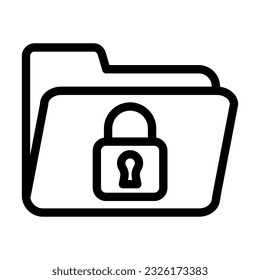Locked Vector Thick Line Icon For Personal And Commercial Use.

