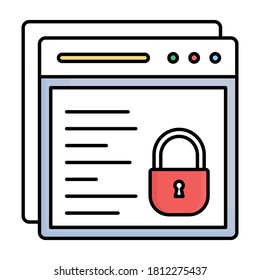 
Locked website fill inside vector icon which can easily modify or edit
