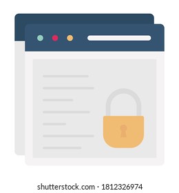 
Locked website flat vector icon which can easily modify or edit
