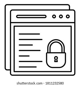 
Locked website  Line Style vector icon which can easily modify or edit

