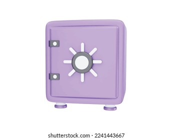 Locker with 3d vector icon cartoon minimal style